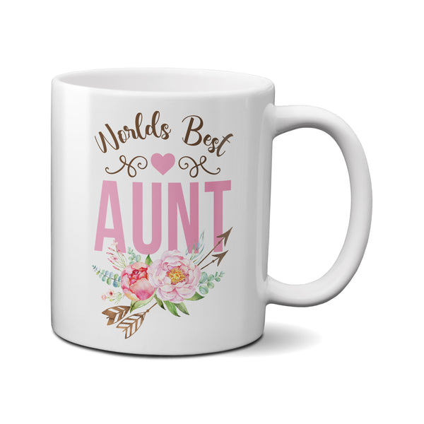 Worlds Best Aunt Coffee Mug - Gift for Aunt Birthday, Mothers Day Gift