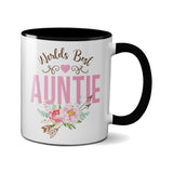 Worlds Best Auntie Coffee Mug - Gift for Auntie Birthday, Mothers Day Gift