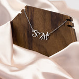 Double Initial Heart Necklace