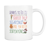 Granny's To Do List Coffee Mug - Funny Gift Mug for Granny