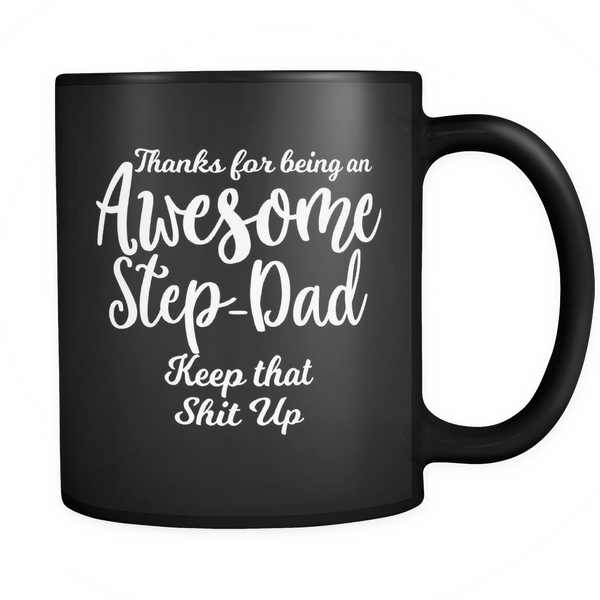 Awesome Stepdad Funny Gift for Stepdad - 11 oz Black Coffee Mug