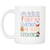 G-Ma Gift - G-Ma Coffee Mug - G-Ma's To Do List