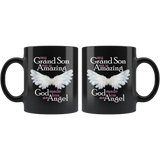 Grandson Amazing Angel Black Coffee mug