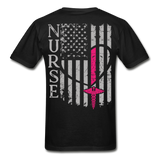 Nurse Flag Gildan Ultra Cotton Adult T-Shirt (CK1213) - black