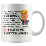 FUNNY TRUMP MUG FOR GRANDPA 11 OZ WHITE COFFEE MUG