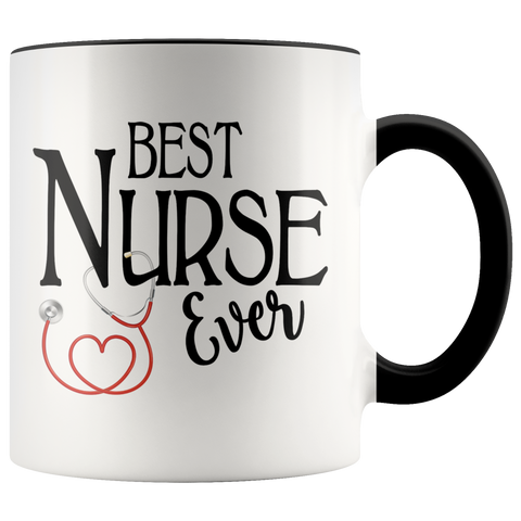 Best Nurse Ever 11 oz Accent Coffee Mug
