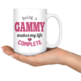 Being a Gammy Makes My Life Complete 15 oz Coffee Mug