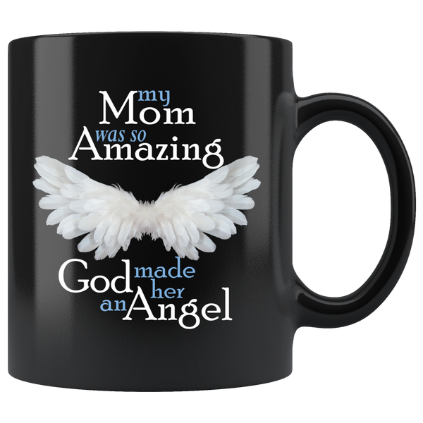 Mom Amazing Angel 11 oz Black Coffee Mug