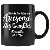Awesome Step Daughter Black Coffee Mug