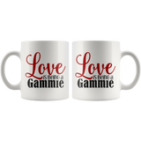 Love is being a Gammie 11 oz White Coffee Mug - Gift for Gammie