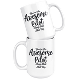 Awesome Pilot 15 oz White Coffee Mug