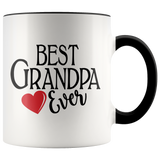 Best Grandpa Ever 11 oz Accent Coffee Mug