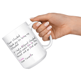 Funny Stepdad Gift for Father's Day - Dear Stepdad 15 oz Coffee Mug