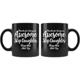Awesome Step Daughter Black Coffee Mug