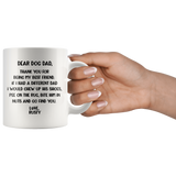 DEAR DOG DAD - LOVE RUSTY 11 OZ COFFEE MUG