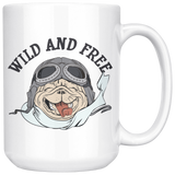 Wild and Free Cute BullDog Coffee Mug