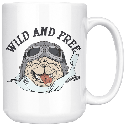 Wild and Free Cute BullDog Coffee Mug