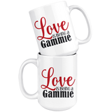 Love is being a Gammie 15 oz White Coffee Mug