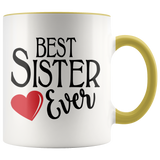 Best Sister Ever 11 oz Accent Coffee Mug