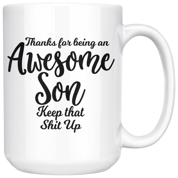 Awesome Son 15 oz White Coffee Mug - Funny Gift for Son