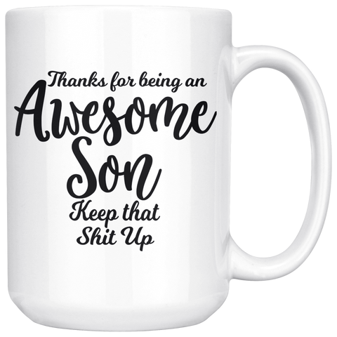 Awesome Son 15 oz White Coffee Mug - Funny Gift for Son