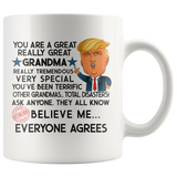 FUNNY TRUMP MUG FOR GRANDMA 11 OZ WHITE COFFEE MUG