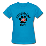 Affenpinscher Mom Gildan Ultra Cotton Ladies T-Shirt - turquoise