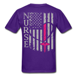 Nurse Flag Gildan Ultra Cotton Adult T-Shirt (CK1213) - purple