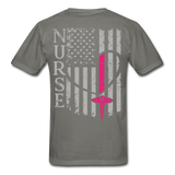 Nurse Flag Gildan Ultra Cotton Adult T-Shirt (CK1213) - charcoal