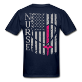 Nurse Flag Gildan Ultra Cotton Adult T-Shirt (CK1213) - navy