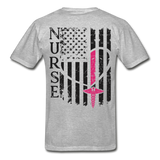Nurse Flag Gildan Ultra Cotton Adult T-Shirt (CK1213) - heather gray