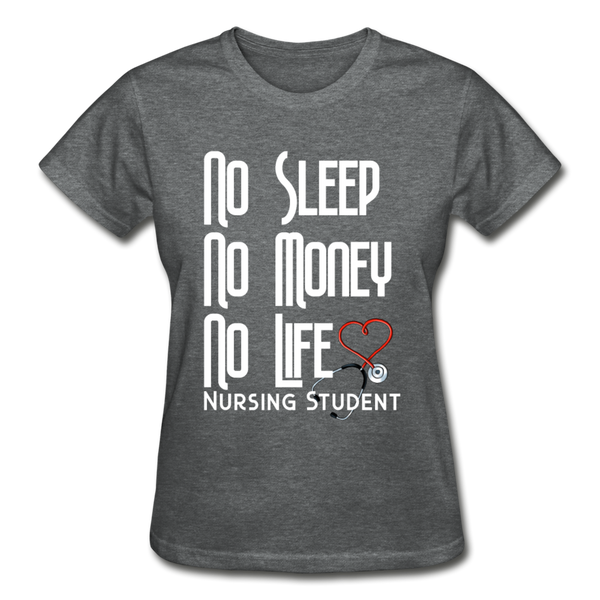 Nursing Student Gildan Ultra Cotton Ladies T-Shirt (CK1350) - deep heather