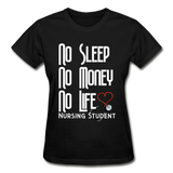 Nursing Student Gildan Ultra Cotton Ladies T-Shirt (CK1350) - black