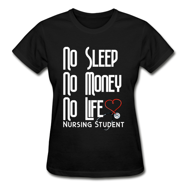 Nursing Student Gildan Ultra Cotton Ladies T-Shirt (CK1350) - black