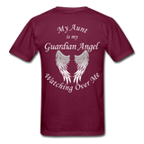 Aunt Guardian Angel Gildan Ultra Cotton Adult T-Shirt (CK1352U) - burgundy