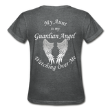 Aunt Guardian Angel Gildan Ultra Cotton Ladies T-Shirt (CK1352) - deep heather
