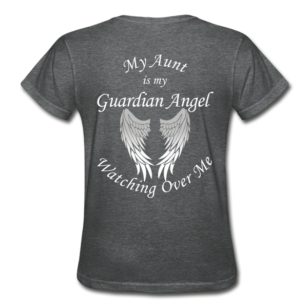 Aunt Guardian Angel Gildan Ultra Cotton Ladies T-Shirt (CK1352) - deep heather
