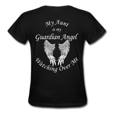Aunt Guardian Angel Gildan Ultra Cotton Ladies T-Shirt (CK1352) - black