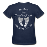 Aunt Guardian Angel Gildan Ultra Cotton Ladies T-Shirt (CK1352) - navy