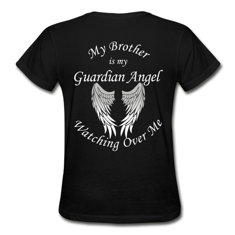 Brother Guardian Angel Gildan Ultra Cotton Ladies T-Shirt (CK1355) - black