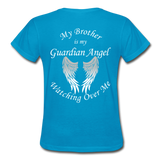 Brother Guardian Angel Gildan Ultra Cotton Ladies T-Shirt (CK1355) - turquoise