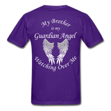 Brother Guardian Angel Gildan Ultra Cotton Adult T-Shirt (1355) - purple