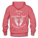 Son Guardian Angel Hoodie Gildan Heavy Blend Adult Hoodie - heather red