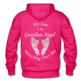 Son Guardian Angel Hoodie Gildan Heavy Blend Adult Hoodie - fuchsia