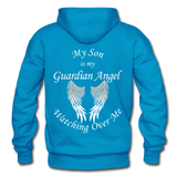 Son Guardian Angel Hoodie Gildan Heavy Blend Adult Hoodie - turquoise