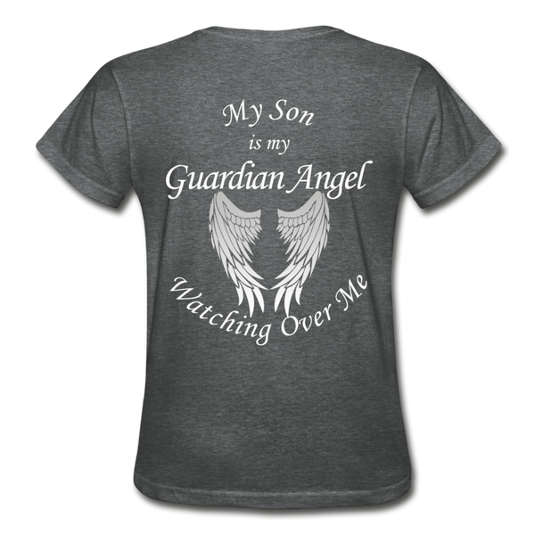 Son Guardian Angel Gildan Ultra Cotton Ladies T-Shirt - deep heather