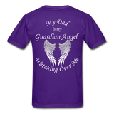 Dad Guardian Angel Gildan Ultra Cotton Adult T-Shirt (CK1358) - purple