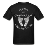 Dad Guardian Angel Gildan Ultra Cotton Adult T-Shirt (CK1358) - black