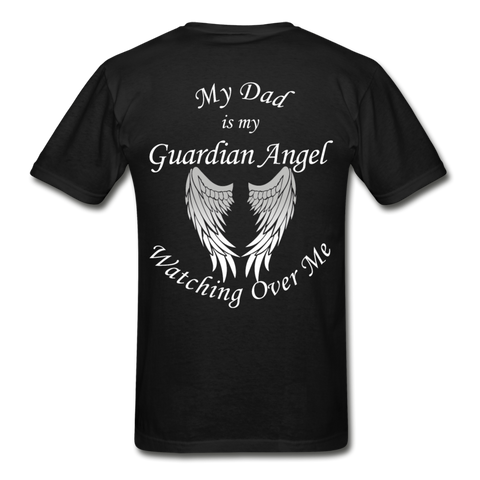 Dad Guardian Angel Gildan Ultra Cotton Adult T-Shirt (CK1358) - black
