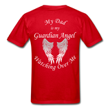 Dad Guardian Angel Gildan Ultra Cotton Adult T-Shirt (CK1358) - red